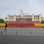 Balancing in front of Mao